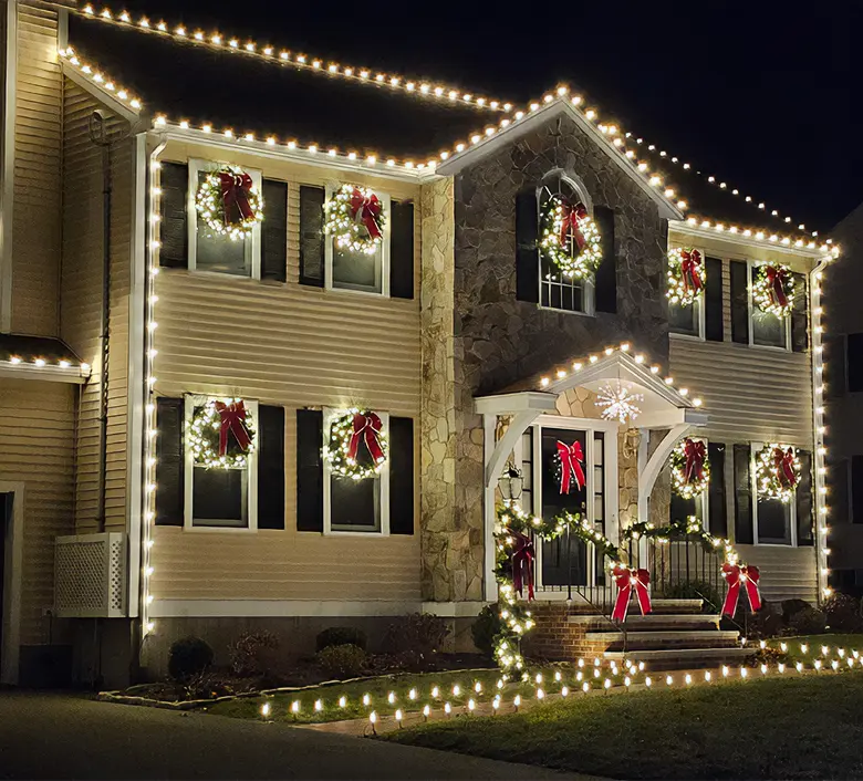 Christmas Lighting in Wellesley, MA